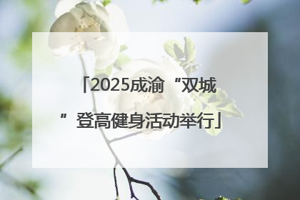 2025成渝“双城”登高健身活动举行