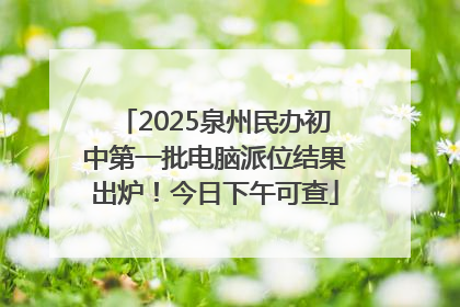 2025泉州民办初中第一批电脑派位结果出炉！今日下午可查