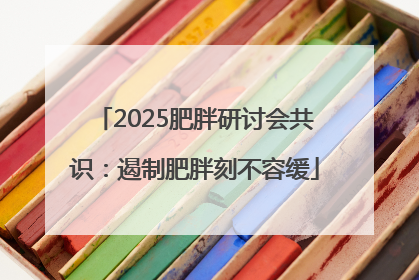 2025肥胖研讨会共识：遏制肥胖刻不容缓
