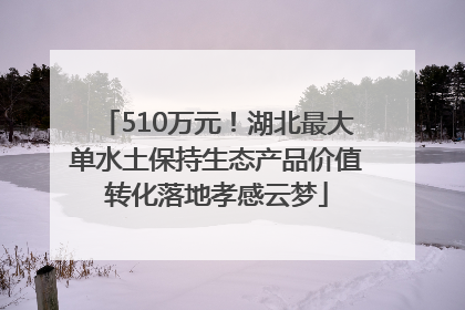 510万元！湖北最大单水土保持生态产品价值转化落地孝感云梦